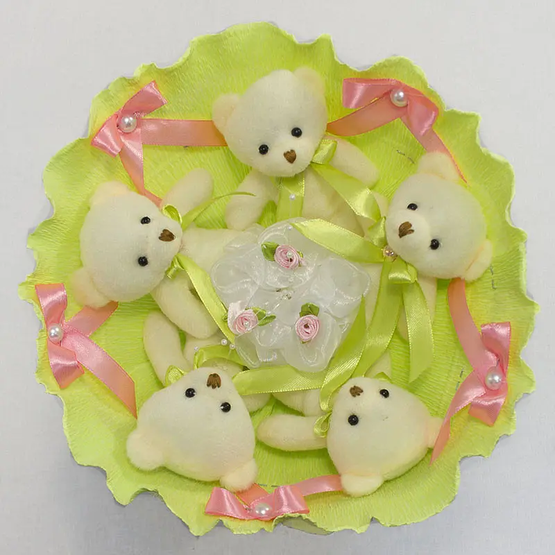 Букет из игрушек Мишки лайм 5344IT с 5ю игрушками - фото 2