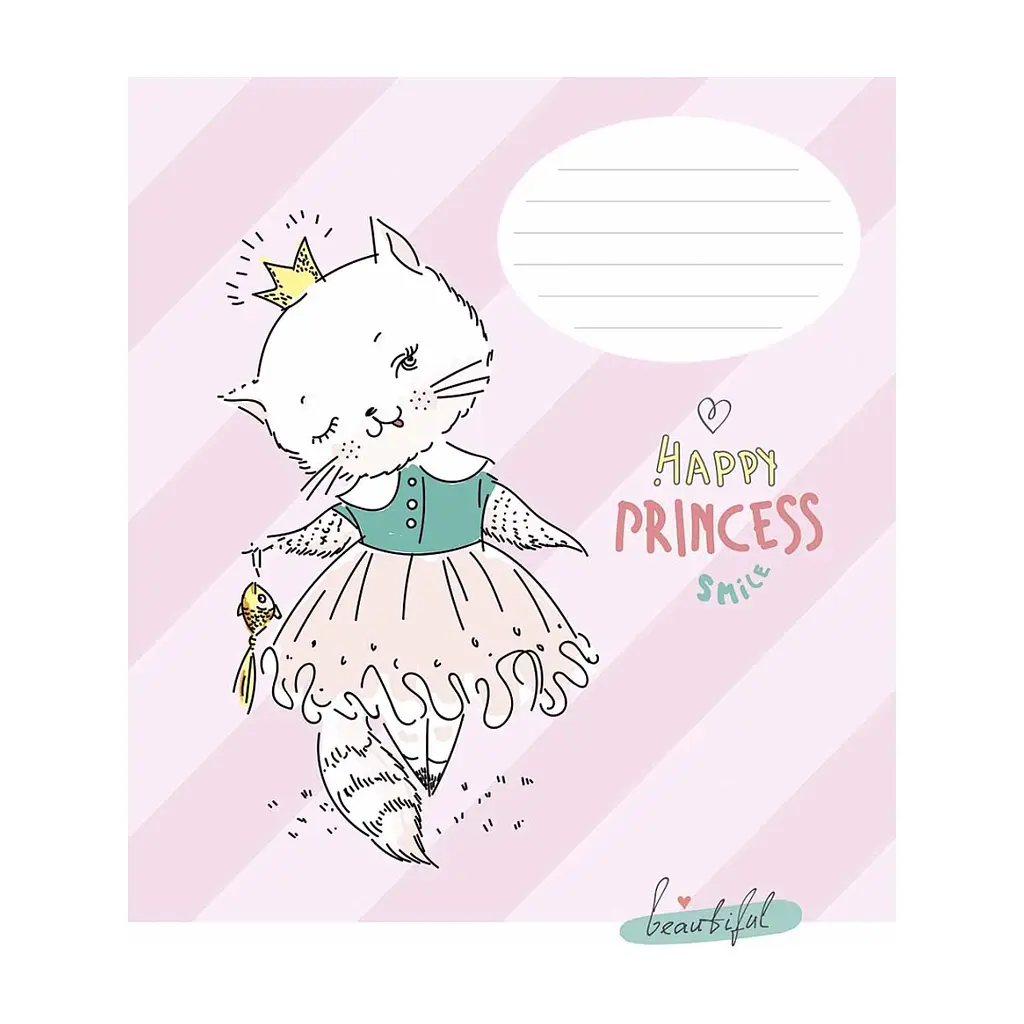 Зошит Школярик Star Happy princess 12 аркушів клітинка (012-3491K), в асортименті - фото 2