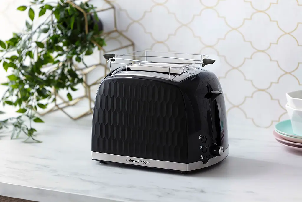 Тостер Honeycomb 850Вт, широкие слоты, пластик, черный Russell Hobbs kuh0014899 - фото 3