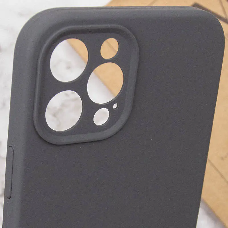 Чохол Silk Full Camera Protective (AA) NO LOGO для Apple iPhone 12 Pro (6.1") Сірий / Dark Gray - фото 6