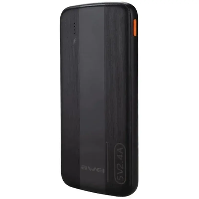 Батарея універсальна AWEI 10000mAh P20K, 12W, Black (6954284009744) - фото 2