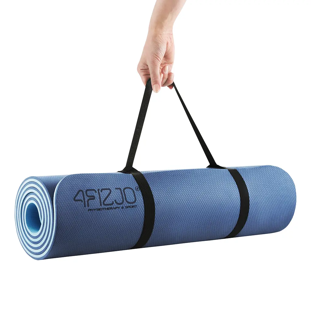 Килимок (мат) спортивний 4FIZJO TPE 180 x 60 x 1 см для йоги та фітнесу Blue/Sky Blue (P-5907739317094) - фото 3