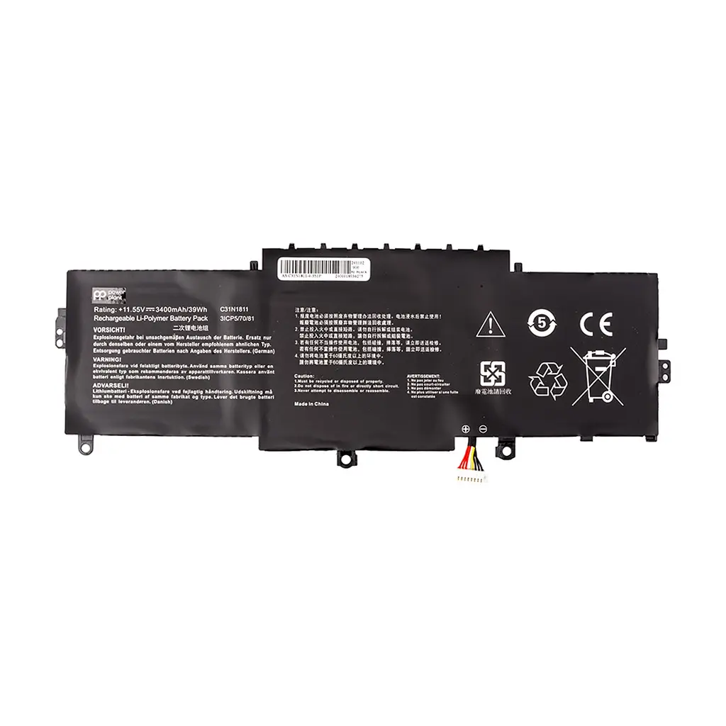 Акумулятор до ноутбука ASUS ZenBook 14 (C31N1811) 11.55V 3400mA PowerPlant (NB431991)
