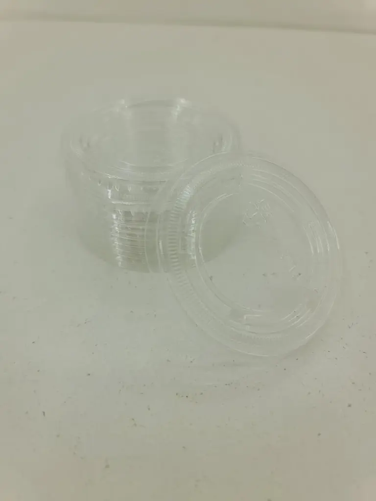 Кришка для соусника 2OZ, 100 шт, колір прозорий, PET-пластик для пакування соусів і салатів, зручний формат для takeaway - фото 4