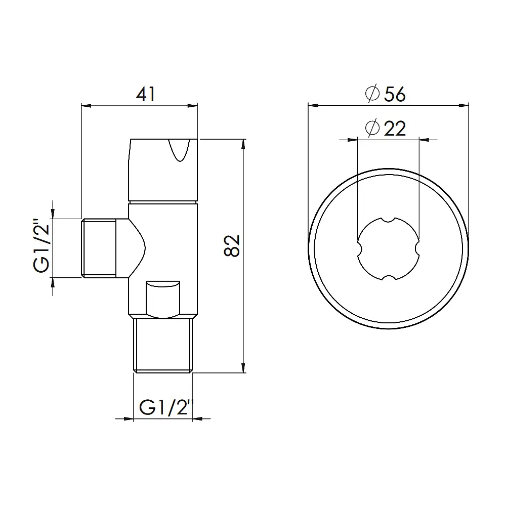 Кран приладовий SD Forte 1/2" ручка "коло" SF342W1515 - фото 2