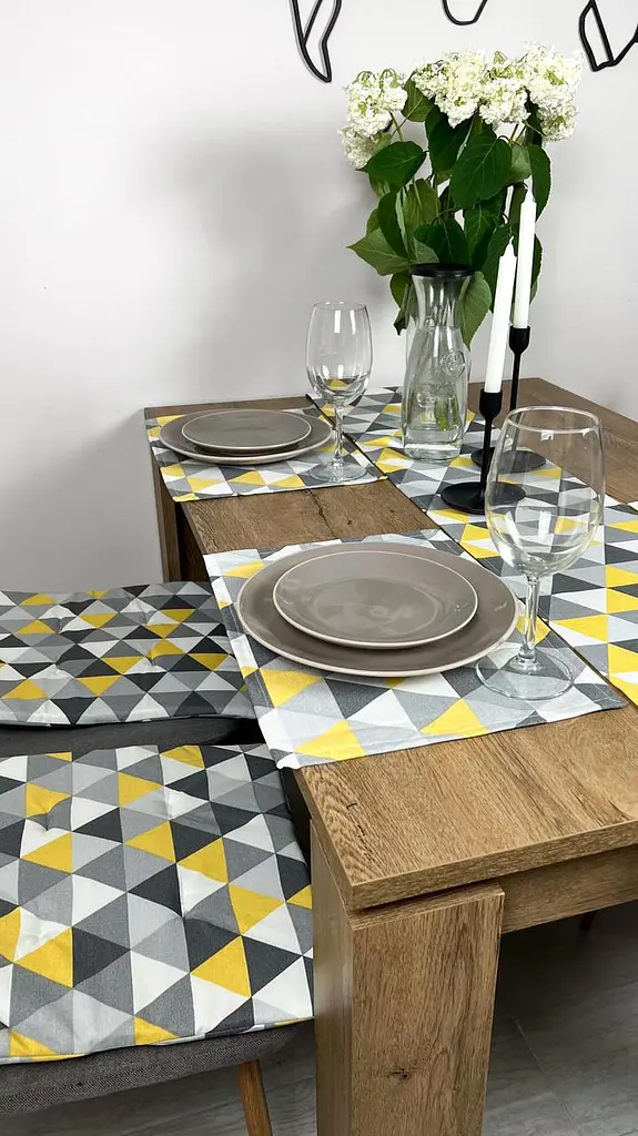 Комплект Дорожка водоотталкивающая Треугольный принт 200х40 см 4 шт. - фото 4