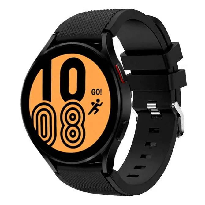Ремешок для Samsung Galaxy Watch 5 Pro - черный ширина крепления 20мм размер L силикон Watchbands Gear (WB347970) - фото 2