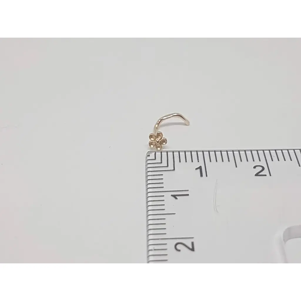 Золотая серьга-пирсинг в нос Dear. 1009 - фото 5