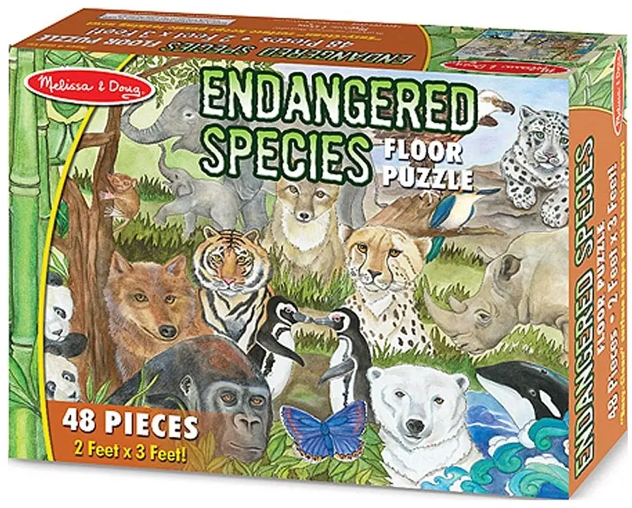 Мега-пазл Melissa&Doug Вымирающие виды животных, 48 элементов (MD4437) - фото 2