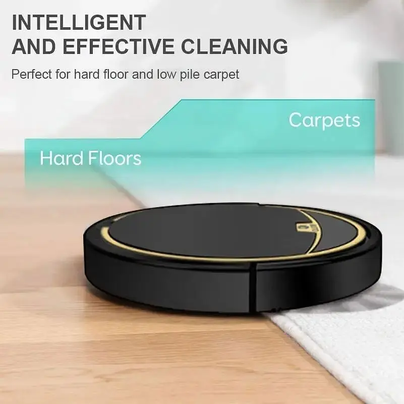 Робот-пылесос Grikey Smarthome Control для сухой и влажной уборки с пультом управления 2800 Па Черный - фото 4