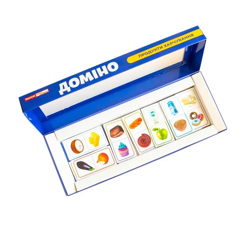Дитяча настільна гра Ранок Доміно. Продукти харчування 10109169 28 карток - фото 7
