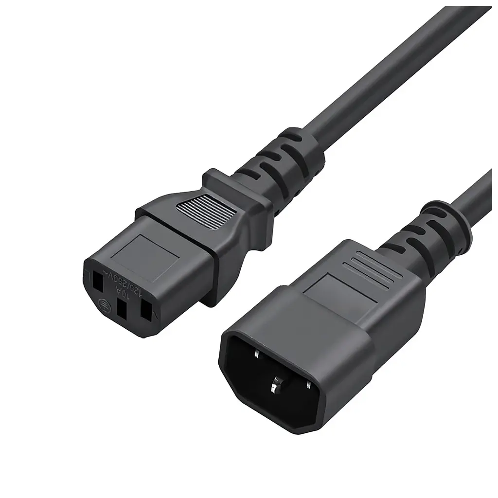 Кабель живлення C13 to C14 1.8m black ColorWay (CW-CBP087-BK) - фото 2