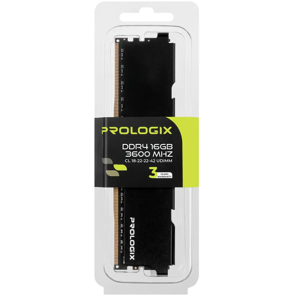 Модуль пам'яті для комп'ютера DDR4 16GB 3600 MHz Black Prologix (PRO16GB3600B4) - фото 4