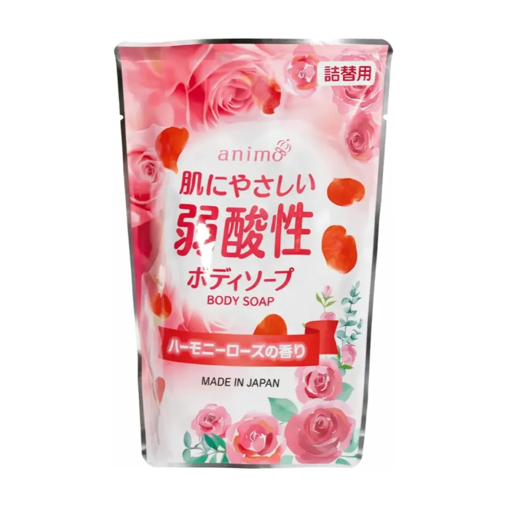 Рідке мило Rocket Soap Weak Acid Body Soap pH-збалансоване Троянда змінний блок 340 мл (4571113802172)