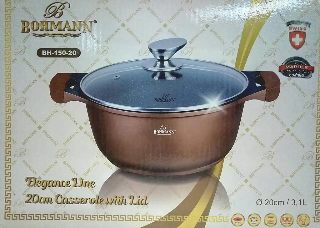 Каструля Bohmann BH 150-20 Brown 20 см 3.1 л - фото 10