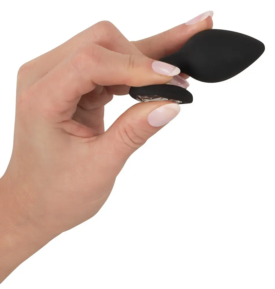 Анальная пробка Silicone Butt Plug 7.3 см (чорний) - фото 7