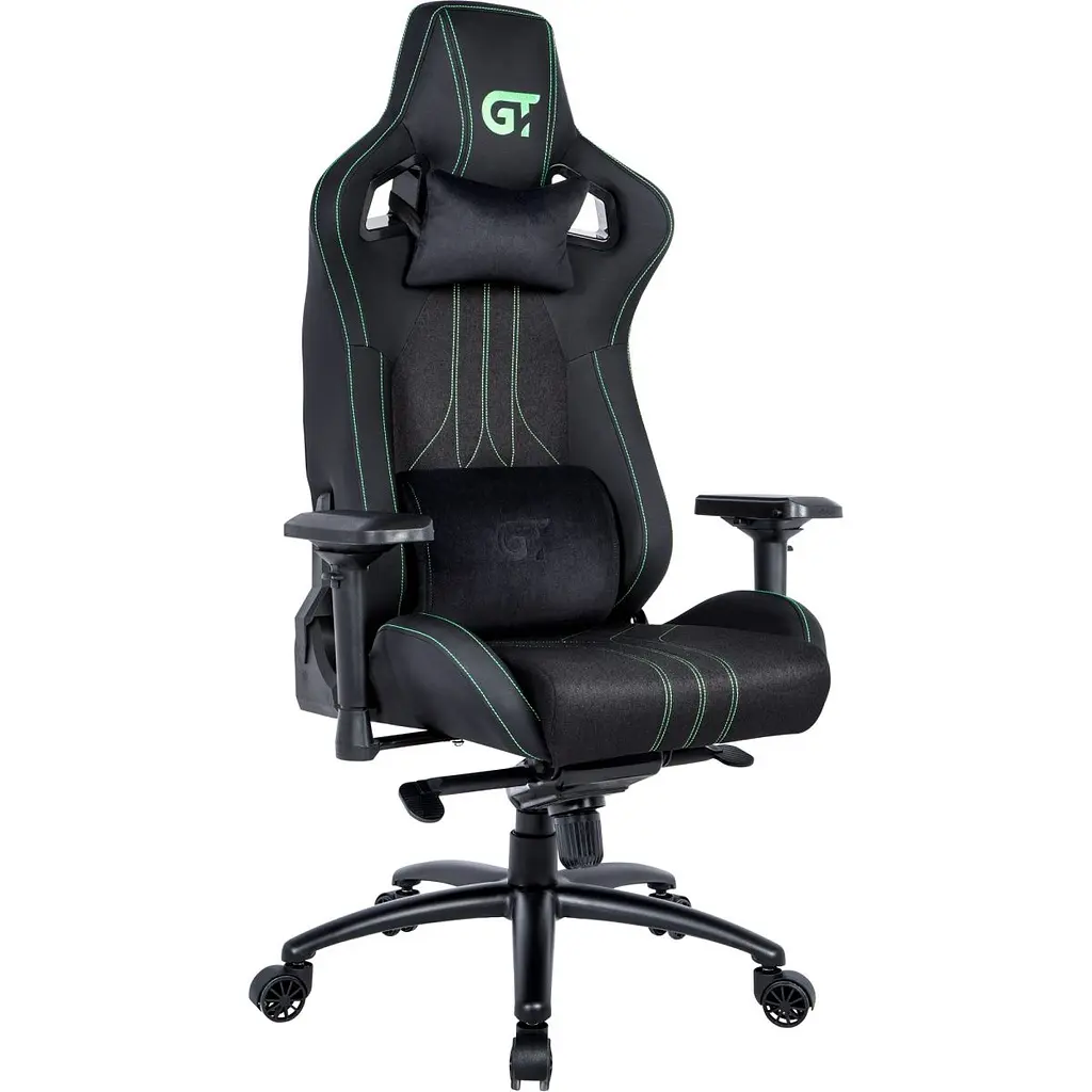 Геймерське крісло GT Racer X-8006 Fabric Black/Green [156461] - фото 3