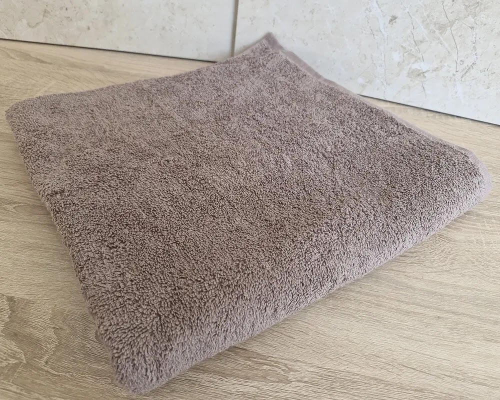 Рушник турецький махровий однотонний Gulcan 70х140 коричневий Brown щільність 480 г/м2 петля 16/1 - фото 2