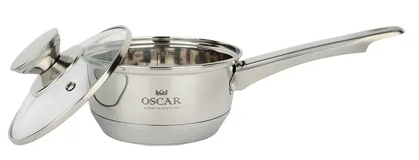 Ківш Oscar Grand, з кришкою, нержавіюча сталь, 14 см, 0,9 л (OSR-3001-14) - фото 2