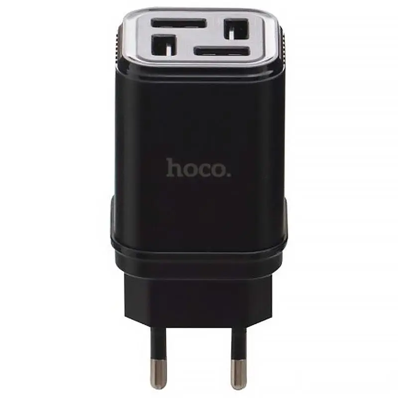 Мережевий зарядний пристрій 4USB Hoco C84A 3.4A Black - фото 2