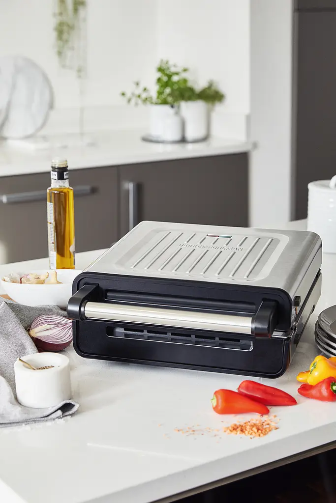 Гриль George Foreman 28000-56 Smokeless Grill 1575 Вт антипригарное покрытие белый/сталь (28000-56) - фото 14