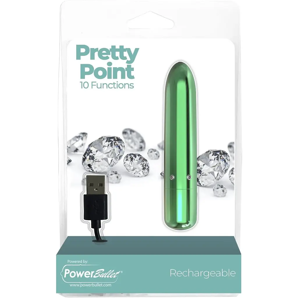 Вибропуля PowerBullet - Pretty Point Rechargeable Bullet Teal - фото 6