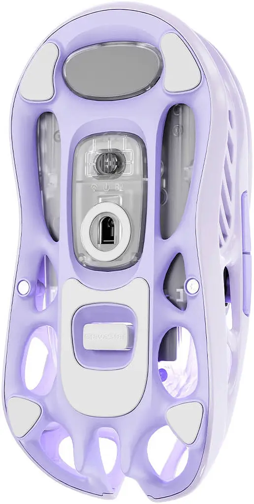 GravaStar Миша Mercury M1 Pro, magnesium alloy body, BT/WL/USB-A, RGB, Lavender Purple - фото 4