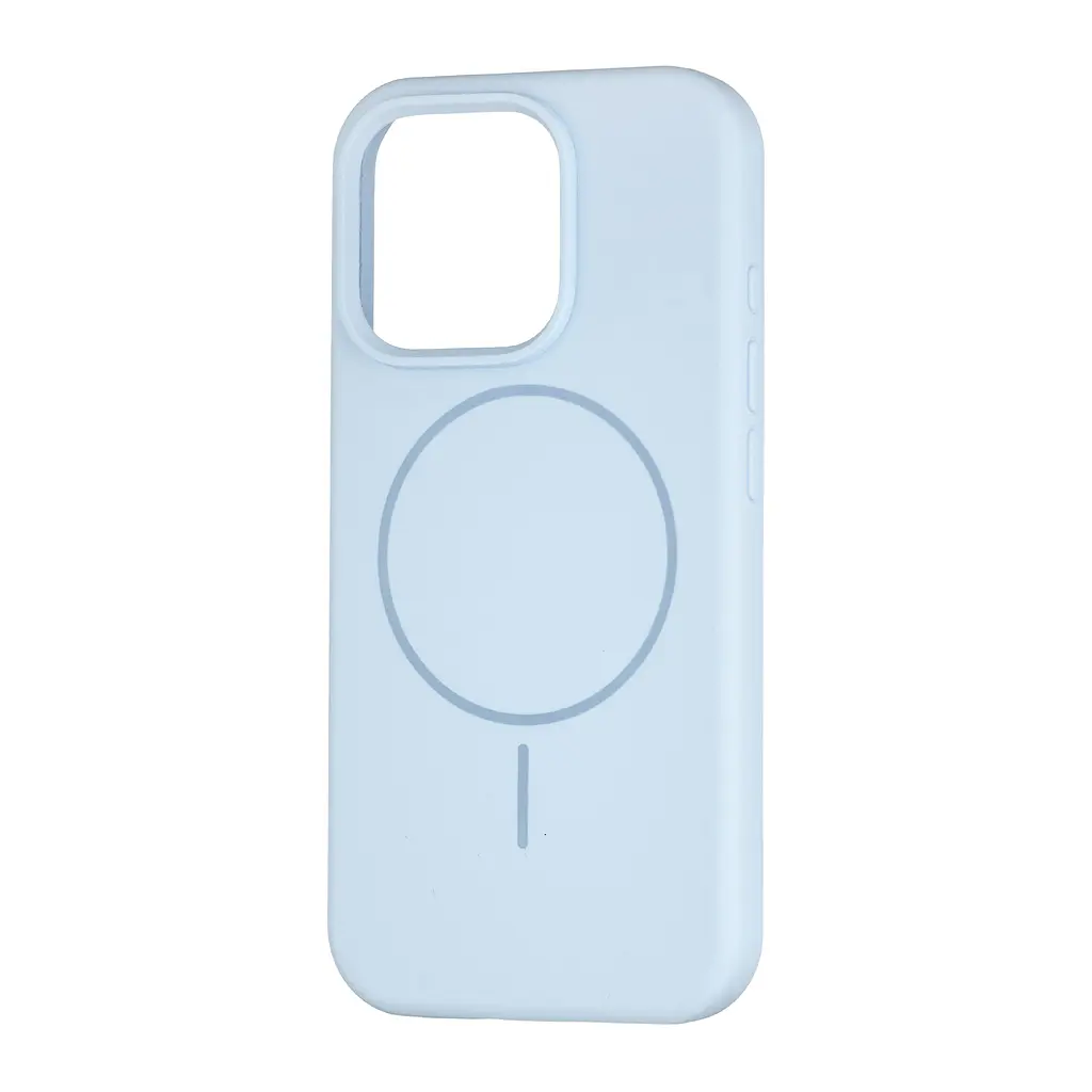 Чохол Silicone Case Full Cover with MagSafe iPhone 16 Pro Mist Blue