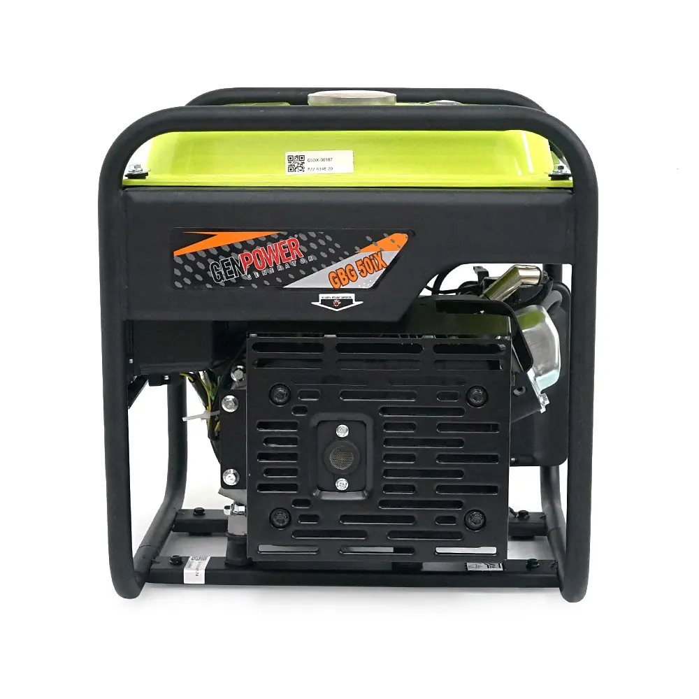 Генератор інверторний БЕНЗИНОВИЙ GENPOWER GBG 50IX 3.6kW (5kVA), однофазний, 230V, 50Hz, DC12V. об'єм 15.0л. витрата 0,374Lt/kWt-1Lt/h,465*445*505mm. 30кг. - фото 3