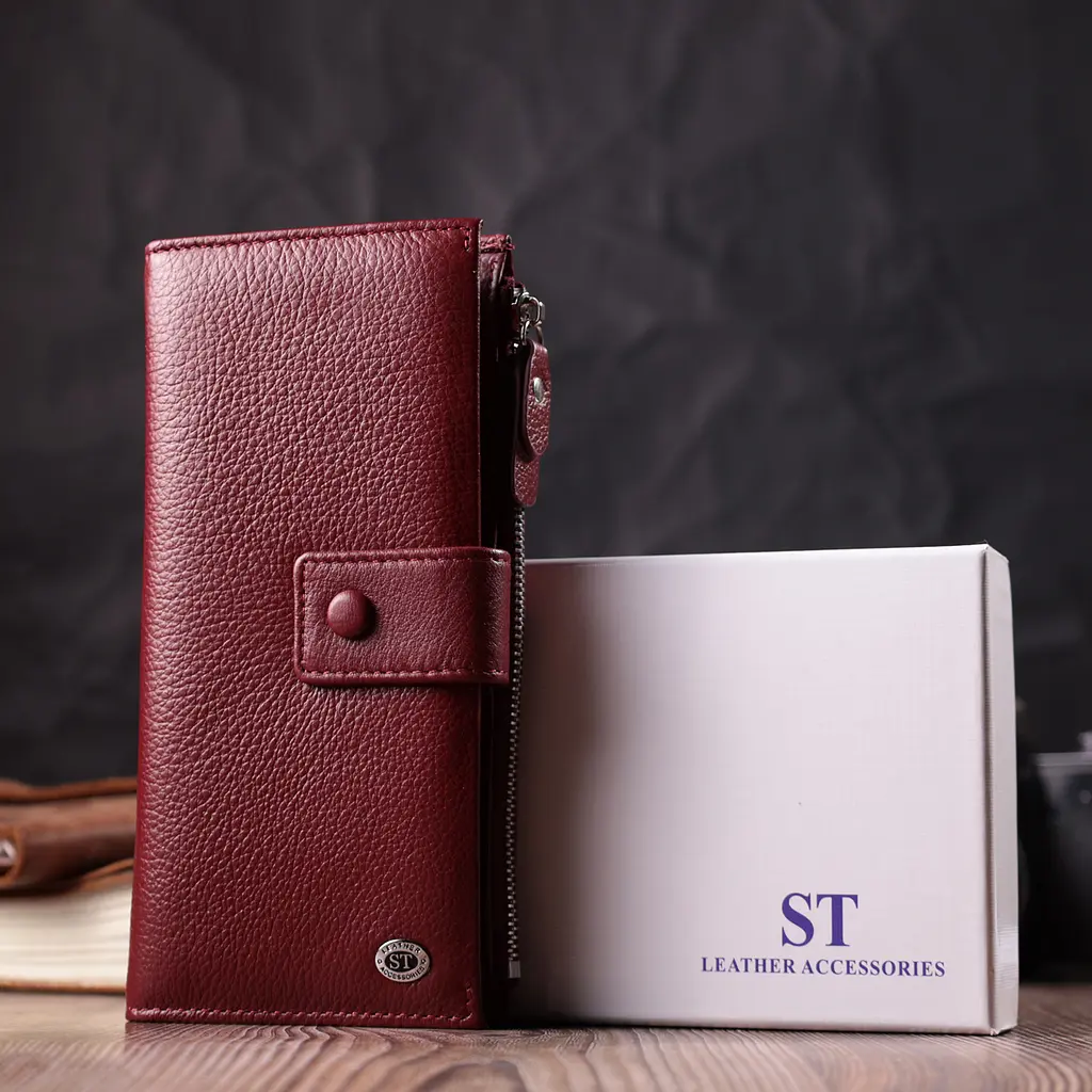 Жіночий шкіряний гаманець ST Leather 9.5х19х2.5 см acs0028464 - фото 9