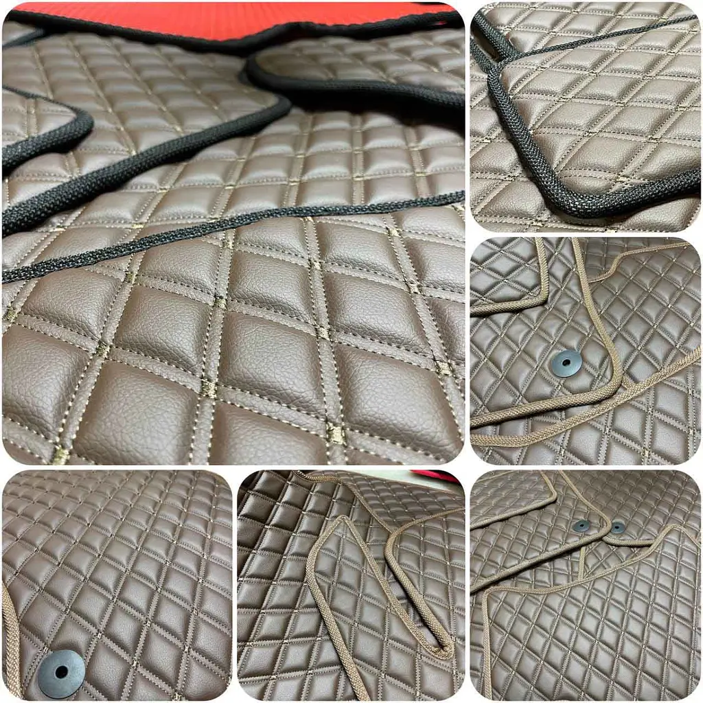 Килимки в салон передні для Volkswagen ID.4 2020- Екошкіра 2 шт (Rombus) - фото 5