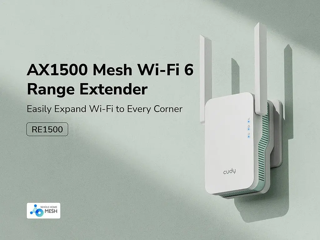 Точка доступу Cudy RE1500 AX1500 Wi-Fi 6 Mesh Repeater (RE1500) - фото 10