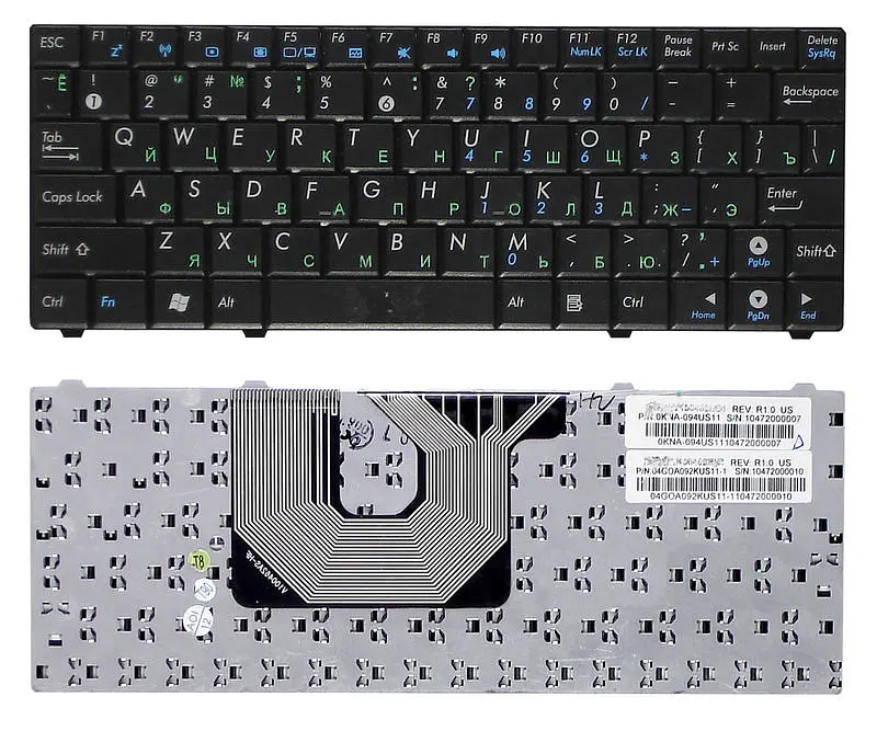 Клавіатура для ноутбука Asus EEE PC 900 T91 T91MT 900SD Black - фото 3