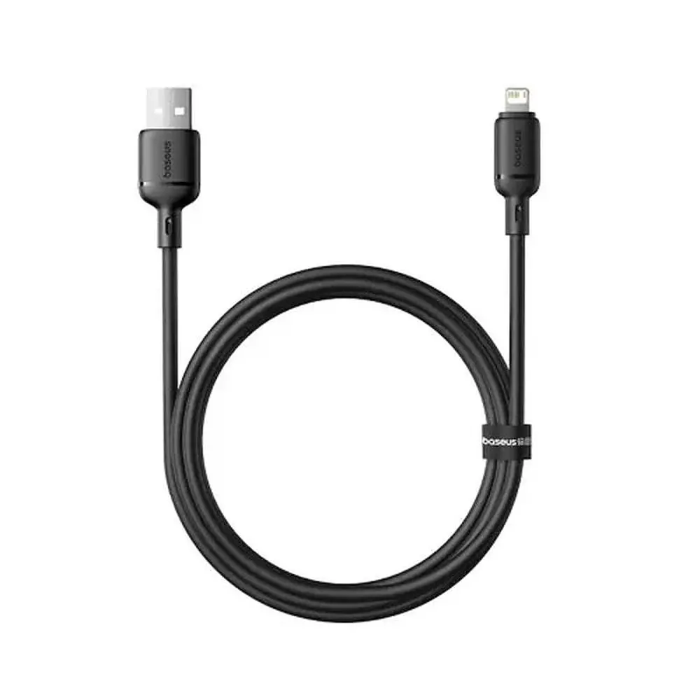 Кабель Baseus Silky Series Fast Charging Cable USB to iP 2.4A 1 м Чорний - фото 3