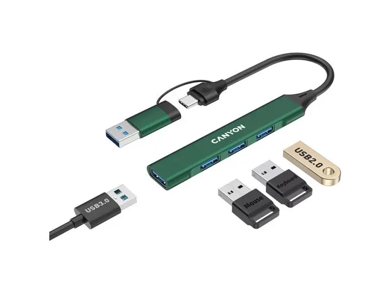 USB-хаб Canyon DS-02 Green (CNS-TDS02GR) - фото 4