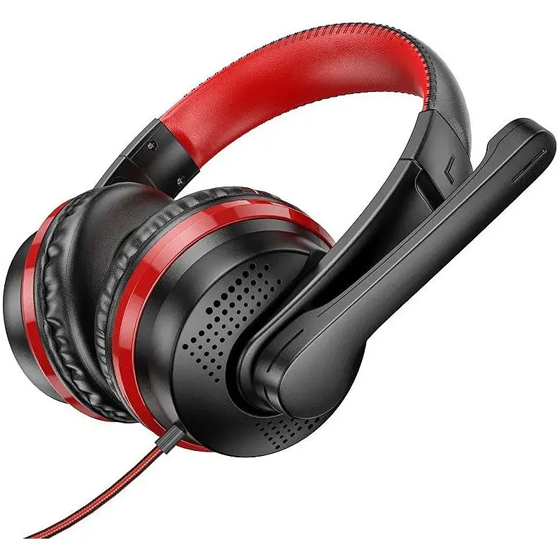 Ігрові навушники Hoco W103 gaming Magic tour gaming headphones повнорозмірні чорно-червоні - фото 2