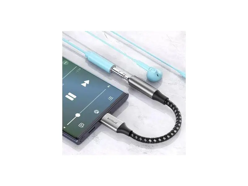 Адаптер 3.5mm Proove SoundMesh Type-C to 3.5 mm Gray (ACSM00005201) - фото 2
