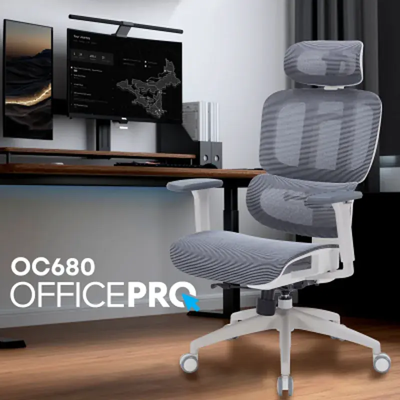 Офісне крісло OfficePro Skyline OC680-W-DG-DG (OC680-W-DG-DG) - фото 7
