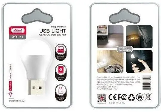 USB лампа XO Y1 LED USB Lamp (Жовтий Light) - фото 2