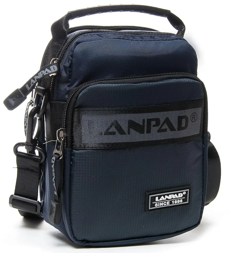 Чоловічі сумки планшет на плече Lanpad LAN82005 Синя - фото 5