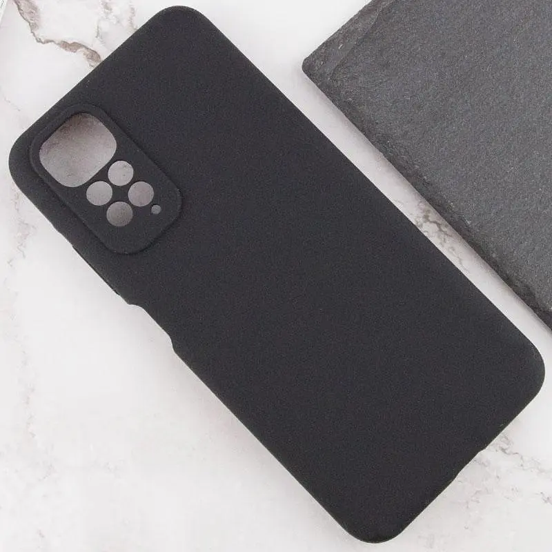 Чохол TPU GETMAN Liquid Silk Full Camera для Xiaomi Redmi Note 11 (Global) / Note 11S Чорний / Black - фото 3