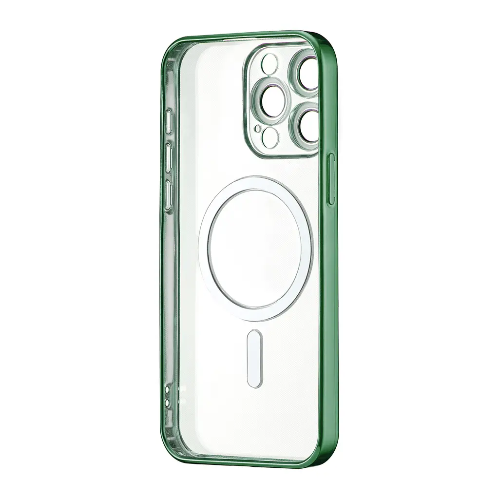 Чохол Ductil Metallic Edge with MagSafe (Protected Camera & Lens) iPhone 15 Pro Max Dark Green - фото 3