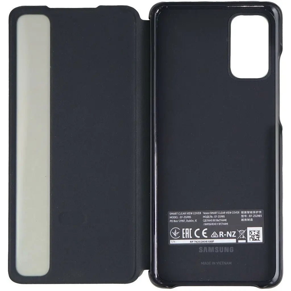 Оригінальний чохол-книжка S-View Clear View Cover Official для Samsung Galaxy S20 Plus 5G Чорний EF-ZG985CBEGRU - фото 3