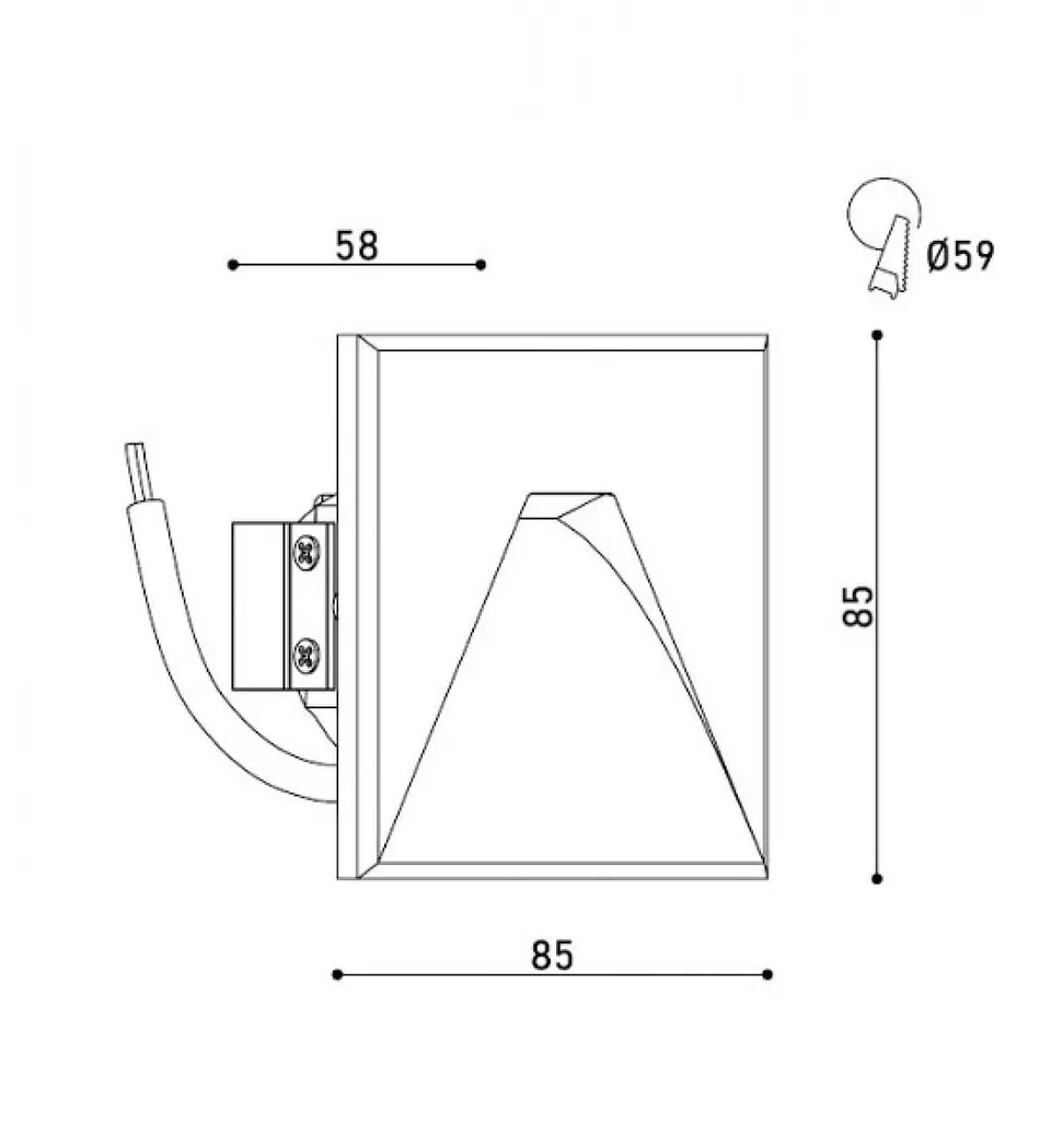 Світильник сходинковий Kloodi Riki KDSL-RIKI SQ85X85 3W 3K 38D WH - фото 4