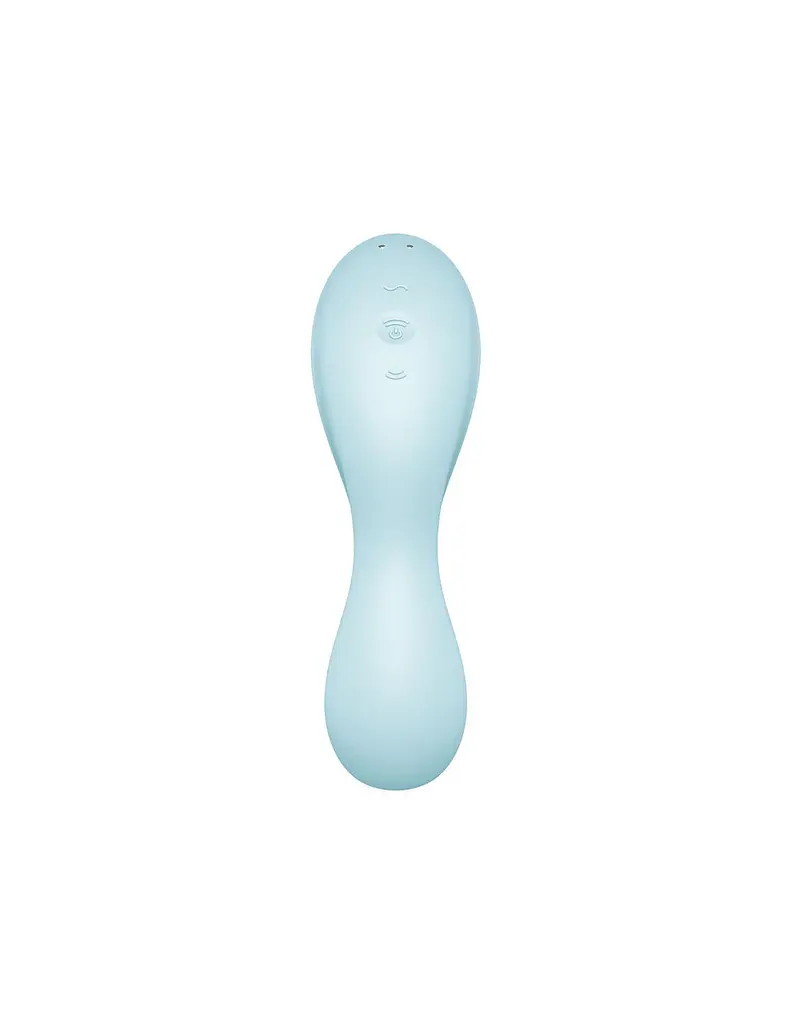 Стимулятор Satisfyer Curvy Trinity 5 Вакуумный с вибрацией, 16.5х4.6 см голубой - фото 4