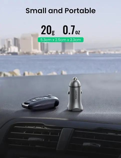 Автозарядний Ugreen CD130 20W 2 порти USB + Type-C (30780) адаптер швидкого заряджання - фото 6