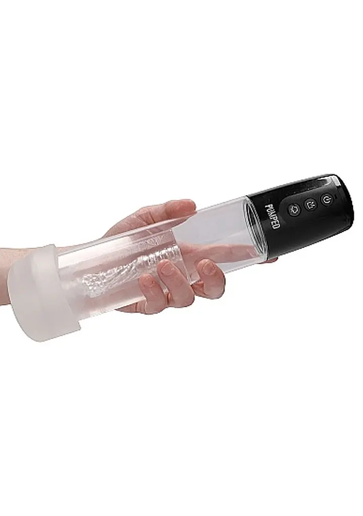 Вакуумна помпа Automatic Cyber Pump with Masturbation Sleeve - Transparent SHOTS 36-PMP032TRA 101918 - фото 8