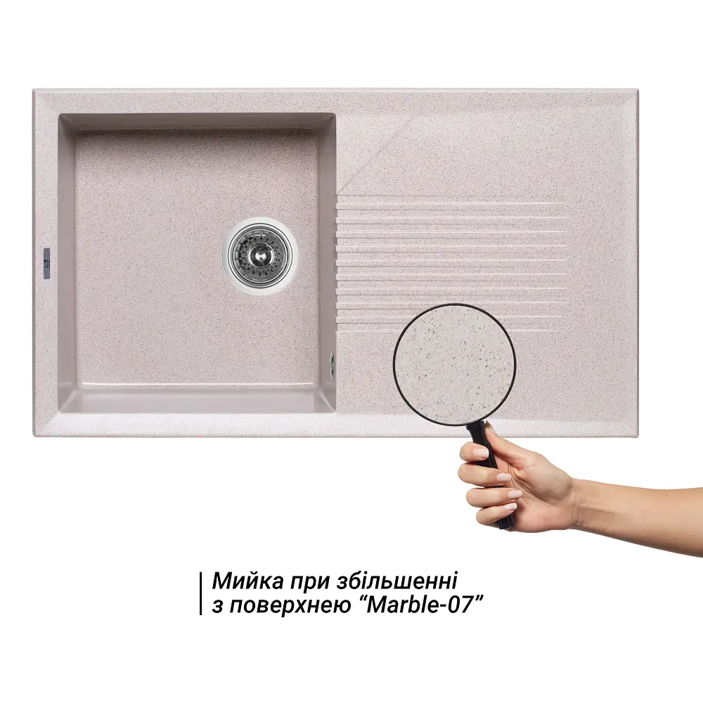 Кухонная мойка Lidz 860x500/240 MAR-07 (LIDZMAR07860500240) - фото 3