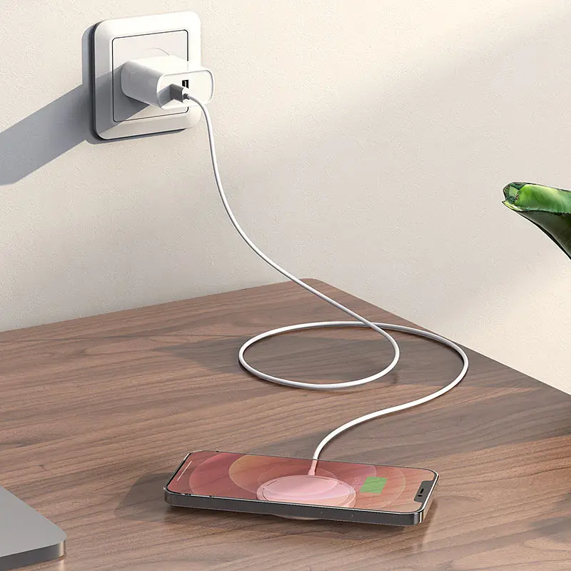 Бездротовий зарядний пристрій Hoco CW30 Pro Magnetic Wireless Fast Charger/MagSafe 15W Silver [70769] - фото 9