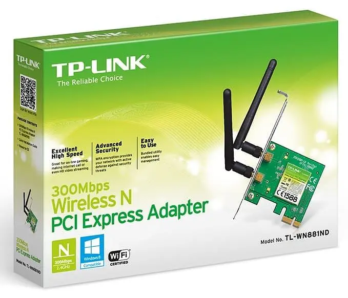 WiFi-адаптер TP-Link TL-WN881ND PCI Express Wi-Fi 4 (N) (TL-WN881ND) - фото 2